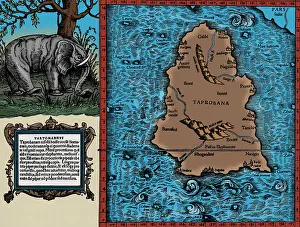 Ptolemy: Ptolemy's Map of Ceylon, 2nd Century