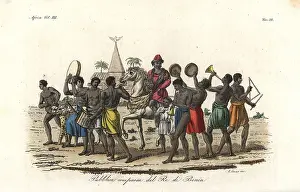Benin: Public appearance of the king of Benin, Africa