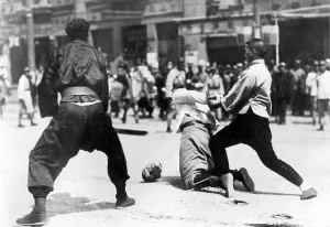 Beheading: Public beheading of a communist during the civil war