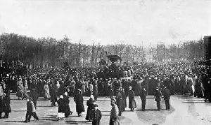 Revolutionist: Public gathering during the Revolution, Russia
