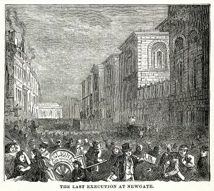 Newgate: Last public hanging at Newgate, London 1868