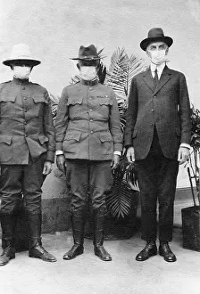 Prevention: Public Health Officials Wearing Masks, c. 1918