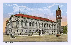 Tramlines: Public Library, Boston, Massachusetts, USA