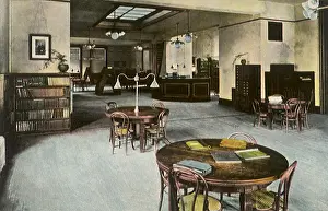Bookshelves: Public Library Interior. Lansing