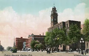 Tramcar: Public Square, Canton, Ohio, USA