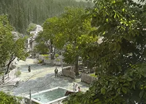 Public square of a village