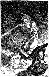 Wishing: Puck helping Wayland, Smith of the Gods, to forge