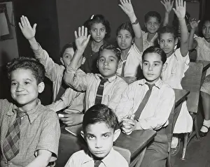 Lcgr1409: Puerto Rican children in a classroom, some with
