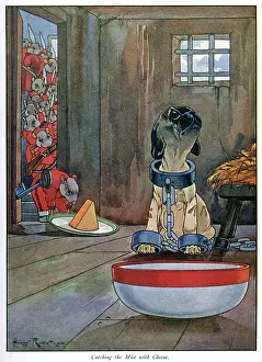 Nesbit: Pug Peter -- chained dog in prison cell