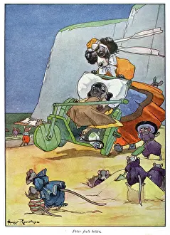 Sandcastle: Pug Peter -- convalescing at the seaside