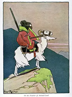 Nesbit: Pug Peter -- mouse riding a goat