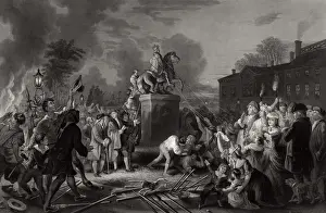 Disobedience: Pulling Down Statue of George III, NYC, 1776