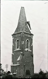 Pulling down steeple. Bexleyheath