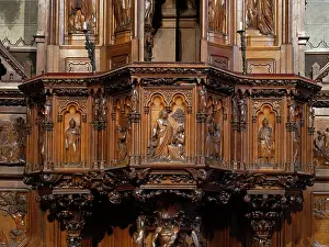 Maine: Pulpit, Cathedrale Saint-Maurice, Angers, Maine-et-Loire, France