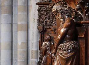 Maine: Pulpit, Cathedrale Saint-Maurice, Angers, Maine-et-Loire, France