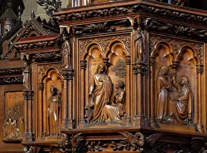 Donor: Pulpit, Cathedrale Saint-Maurice, Angers, Maine-et-Loire, France