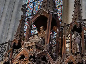 Maine: Pulpit, Cathedrale Saint-Maurice, Angers, Maine-et-Loire, France