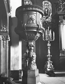 Candelabra: The pulpit in the Garnisonkirche in Berlin, around 1930