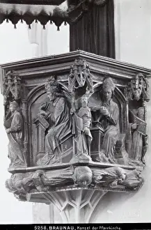 Braunau: Pulpit of the parish church Braunau