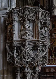 Stephansplatz: Pulpit, Stephansdom, Vienna, Austria