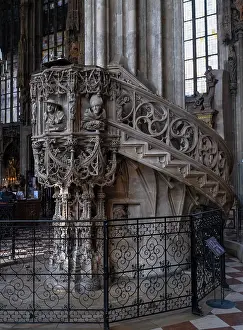 Stephansplatz: Pulpit, Stephansdom, Vienna, Austria