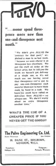 Pulvo: Pulvo Engineering 1918 Advert