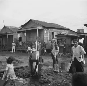 Unpaved: One pump is the community water supply in ?