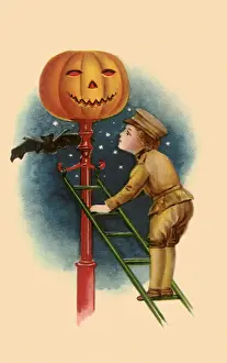 Pumpkin: Pumpkin on Light Post