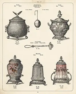 Wurttembergische: Punch bowls and punch ladle