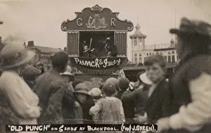 Punch and Judy puppet show at Blackpool beach