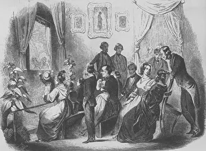 Biedermeier: Punch and Judy show, around 1850