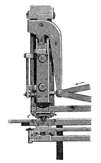 No People: Punch and penstock of a knuckle joint press