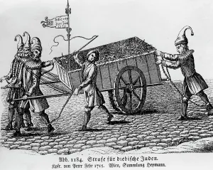 Baiting: Punishment of thieving Jews, 1715