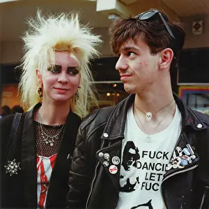 Distinctive: Punk couple in Stockport