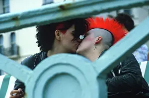 Punks: Two Punks kissing
