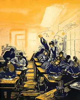 Desks: Pupils in Classroom