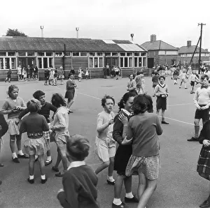 Lukes: Pupils in playground, St Luke's C of E Primary
