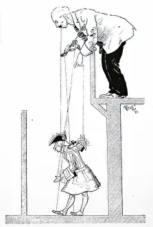 Puppets: Puppet master manipulating a marionette