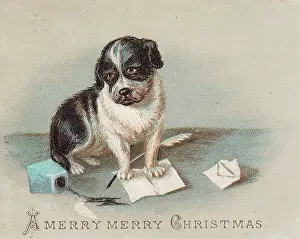 Inkpot: Puppy on a Christmas card