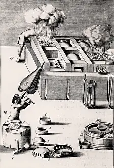 Ercker: Purification of silver in a muffle furnace. 1574