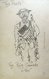 386202: The Push The Rifle Grenade Stunt - German Field Postcard