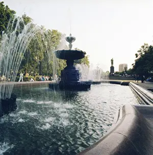 Fountains: Pushkin Square in Moscow, 1993