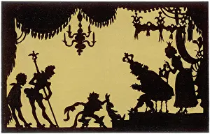 Cunning: Puss in Boots presents a rabbit from his Master to the King