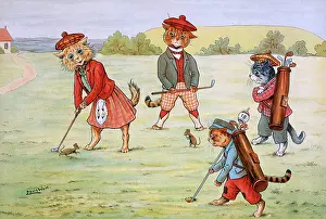 Terry Parker Collection (iln): The Putt by Louis Wain
