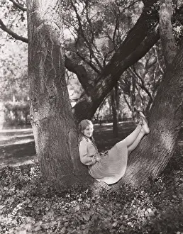 Daydreaming: Putting her feet up