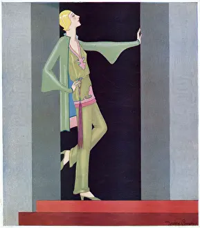 Negligee: Pyjamas for informal negligee 1930