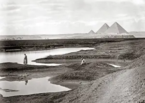 Gizeh: Pyraimids, Giza, Egypt, c.1880's