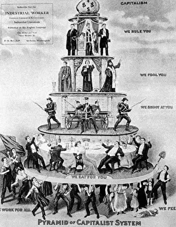 Seam: Pyramid of the capitalist system, 1911