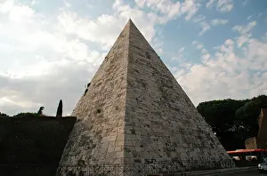 Geometry: Pyramid of Cestius. Rome. Italiy