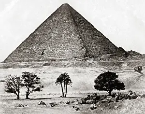 Pyramid Giza, Egypt, circa 1880s